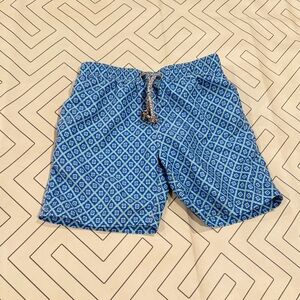 Michael's Blue Pattern Swim Trunks